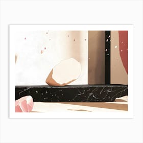 Rose On A Table Art Print