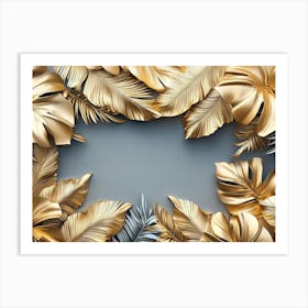 Gold Leaf Frame 1 Art Print