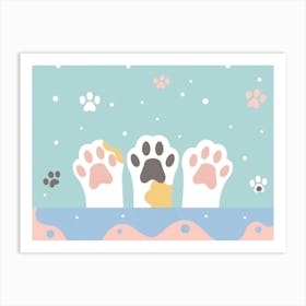 Cat Paw (25) Art Print
