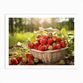 Basket Of Strawberries 5 Art Print