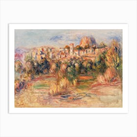 Landscape, La Gaude, Pierre Auguste Renoir Art Print