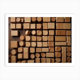 Wooden Blocks Art Print