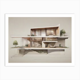 Modern House Design Art Print