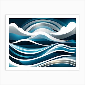 Ocean Waves Canvas Art Art Print