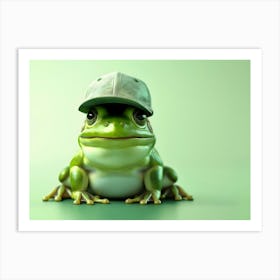 Frog With Hat Art Print