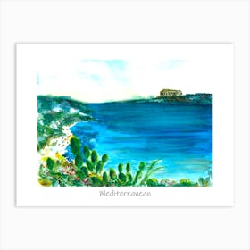 Mediterranean Temple Sicily Italy Art Print