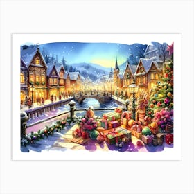 Christmas Village 7 Art Print