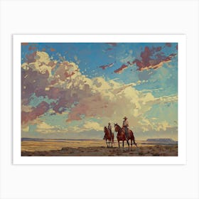 Cowboys In The West 4 Art Print