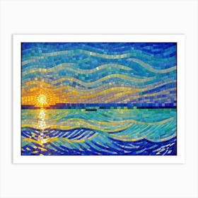 Sunset At The Beach 2 Art Print