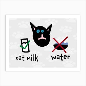 Cat Milk Art Print