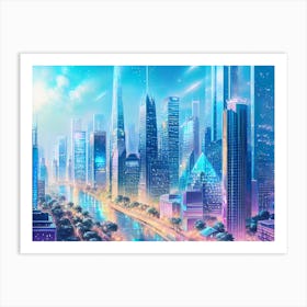 Futuristic Cityscape 51 Art Print