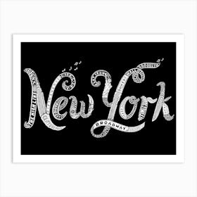 New York Typographic Art Print
