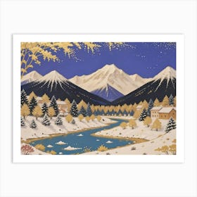 Cold Beauty: A Winter Landscape 3 Art Print