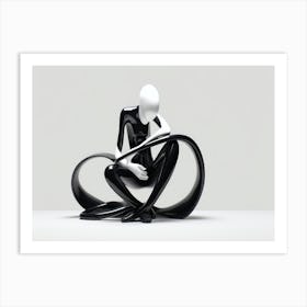 Black And White Sculpture 1 Art Print