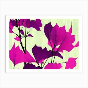 Purple Leaves 1 Art Print