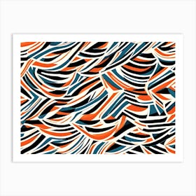 Abstract Zebra Pattern 1 Art Print