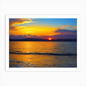 Sunset At The Beach 107 Art Print