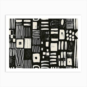 Abstract Black And White Art Print