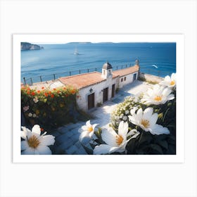 Mediterranean Coast Painting #6 Art Print