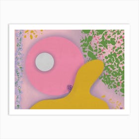 Abstract Pastel Landscape with Textures – Playful Design Art Print