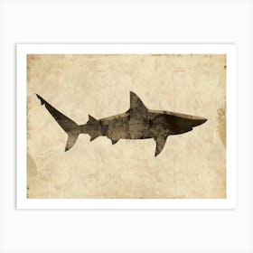 Isistius Genus Shark Silhouette 1 Art Print