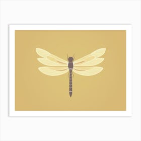 Dragonfly Wandering Gilder Minimalistic 2 Art Print