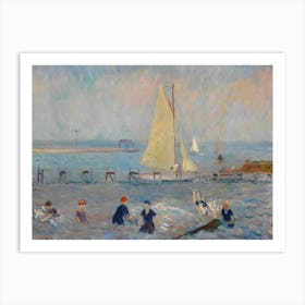 Seascape With Six Bathers Bellport, William Glackens Art Print