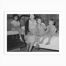 Mexican Mother And Her Children, Crystal City, Texas By Russell Lee Art Print