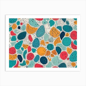 Doodle Pattern Art Print