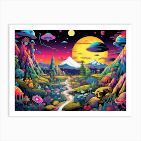 Psychedelic Landscape 4 Art Print