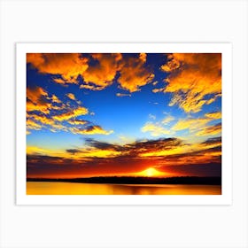 Sunset Over Lake 11 Art Print