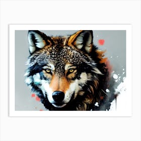 Wolf Painting 37 Art Print