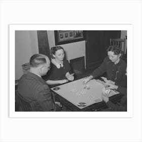 Bridge Game At Jaycee Buffet Supper In Eufaula, Oklahoma, See General Caption Number 25 By Russell Lee Art Print