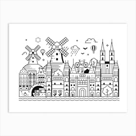 Amsterdam Cityscape Art Print