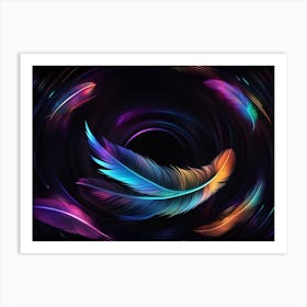 Abstract Feathers 1 Art Print