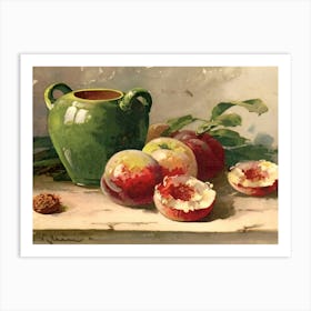 Jug Of Pomegranate Art Print