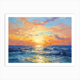 Sunset Over The Ocean 11 Art Print