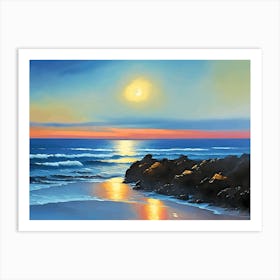 Sunset On The Beach Art Print