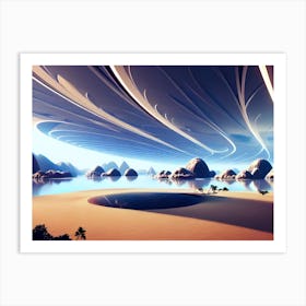 Galaxy In The Desert Art Print