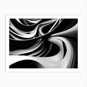 Infinity Abstract Black And White 6 Art Print