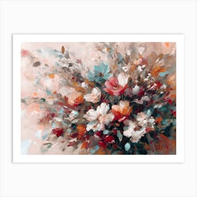 Bouquet Of Flowers - Oil Painting Art Print