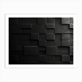 Abstract Black Wall 2 Art Print