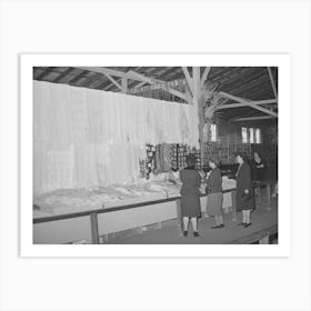 Women Looking At Knitting Exhibit At Gonzales County Fair, Gonzales, Texas By Russell Lee Art Print