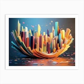 3d Artwork Skyline 1 Art Print