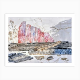 Rocks On The Beach Art Print