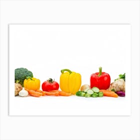 A Cornucopia Abundant With Seasonal Vegetables Like Radishes Beans Tomatoes And Broccoli Placed A (3) Art Print