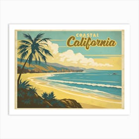 Coastal California Vintage Poster Art Print