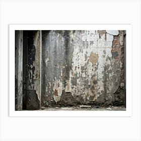 An Intricate Pattern Distressed And Splattered Across A Retro Template Urban Wall Of Weathered Con (4) Art Print