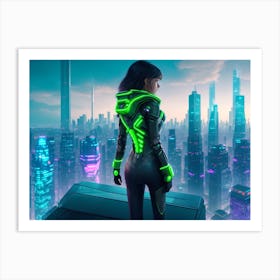 Futuristic Woman 1 Art Print