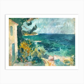 Harbor Heaven Painting Inspired By Paul Cezanne Art Print